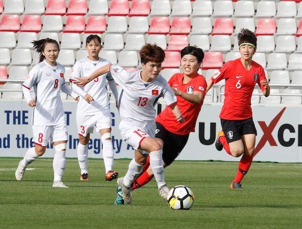 Tuyển nữ Việt Nam cần hạn chế bàn thua ít nhất có thể trước tuyển Hàn Quốc. Ảnh: VFF