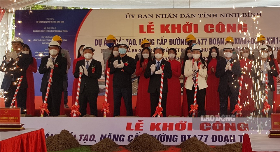 Dự án được UBND tỉnh Ninh Bình tổ chức khởi công vào ngày 8.1.2022. Ảnh: NT