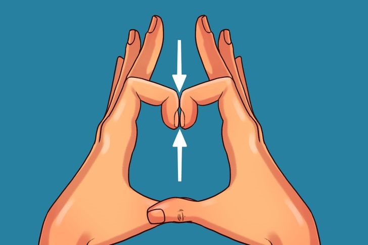 Tạo các ngón tay thành hình chữ J lộn ngược và đặt các móng tay vào nhau. Nếu có thấy một lỗ nhỏ ở giữa, tim mạch hoàn toàn khỏe mạnh. Nếu không có khoảng trống giữa các móng tay, đó có thể do các ngón tay trở nên dày hơn, đồng nghĩa với việc máu không đủ oxy. Thiếu oxy có thể do nhiều nguyên nhân, trong đó liên quan tới các bệnh tim mạch, về phổi và các vấn đề về đường tiêu hóa.