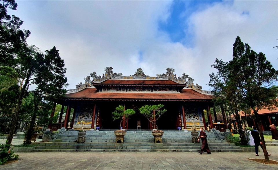Chính điện chùa Từ Hiếu - nơi Thiền sư bắt đầu con đường xuất gia tu học vào năm 1942, cũng là nơi ông từ nước ngoài về tĩnh dưỡng từ năm 2018.