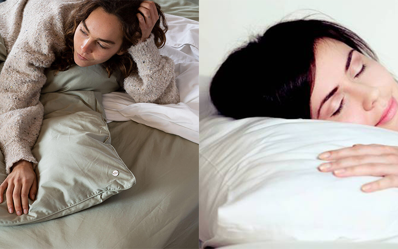 Thay vỏ gối thường xuyên: Gối bông và vỏ gối mà chúng ta thường sử dụng có xu hướng hút ẩm trên tóc, khiến da đầu bị khô, tóc xoăn và rụng. Vì vậy, hãy chuyển vỏ gối cotton sang một chiếc vỏ gối satin hoặc lụa. Những chất này sẽ không làm mất đi độ ẩm trên tóc và còn giữ cho mái tóc chắc khỏe và trông khỏe mạnh. Ảnh đồ họa: Gia Linh