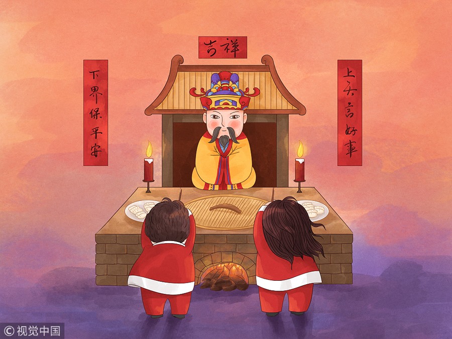 Cúng ông Công ông Táo là một trong những phong tục đặc sắc nhất của ngày Tết Tiểu niên. Ảnh: VCG/China Daily