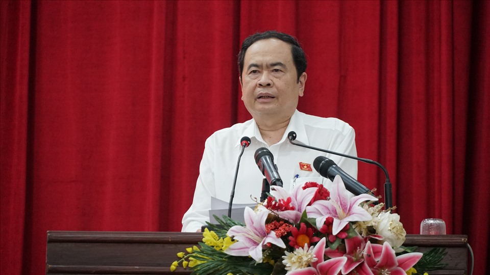 Phó Chủ tịch Thường trực Quốc hội Trần Thanh Mẫn phát biểu tại buổi lễ.