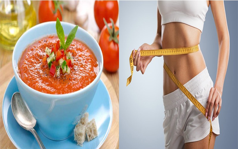 Giúp giảm cân: Súp cà chua đặc biệt giàu vitamin C. Hàm lượng vitamin C dồi dào trong cà chua giúp đào thải chất độc, hỗ trợ quá trình phân giải mỡ thừa, từ đó giúp giảm cân hiệu quả.