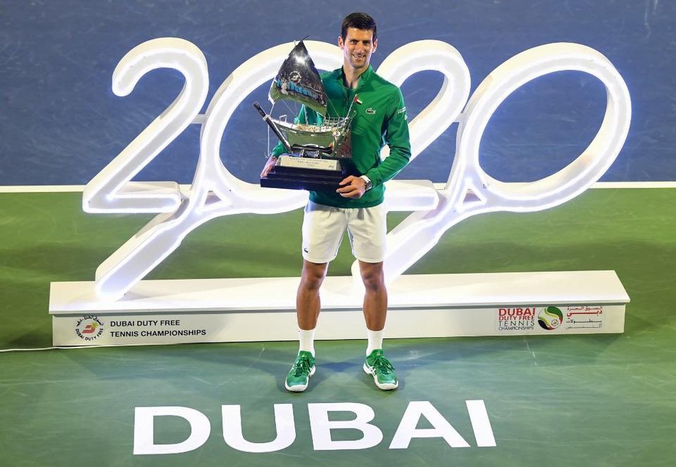 Djokovic từng 5 lần vô địch ATP 500 tại Dubai, gần nhất là năm 2020. Ảnh: ATP