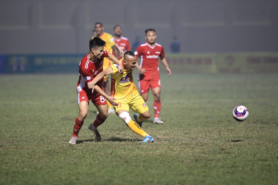 GIải Viettel mở rộng 2022 bao gồm 4 đội bóng Thanh Hoá, Nam Định, Hải Phòng và chủ nhà Viette. Ảnh: VPF