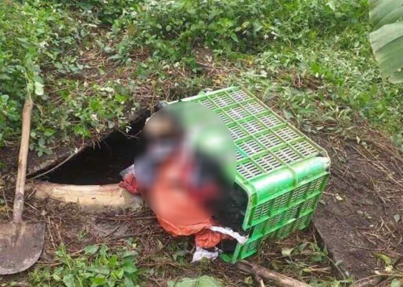 Chủ nợ bị giết rồi phi tang xác xuống hầm biogas. Ảnh: Người dân cung cấp