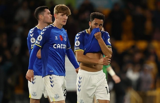 Các cầu thủ Everton đang thiếu tự tin trầm trọng. Ảnh: AFP
