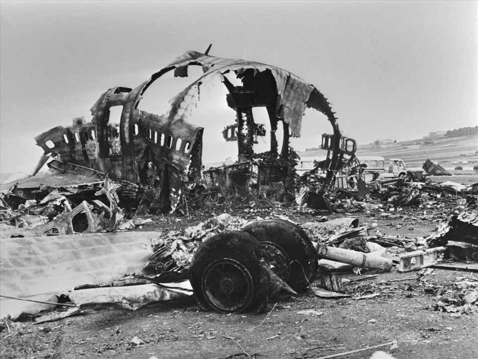 Thảm họa tại sân bay Tenerife, Tây Ban Nha năm 1977. Ảnh chụp màn hình