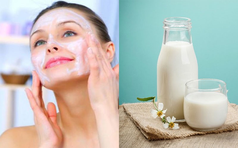 Sữa tươi không đường: Sữa tươi sẽ giúp bạn kiểm soát tình trạng da khô do có chứa axit lactic. Chỉ cần nhẹ nhàng thoa sữa lên vùng da bong tróc, để một lúc rồi rửa sạch, bạn sẽ ngạc nhiên vì kết quả đạt được. Bạn có thể thoa sữa tươi trước khi ngủ hoặc sáng sớm. Nó cũng mang lại sự mềm mại cho làn da.