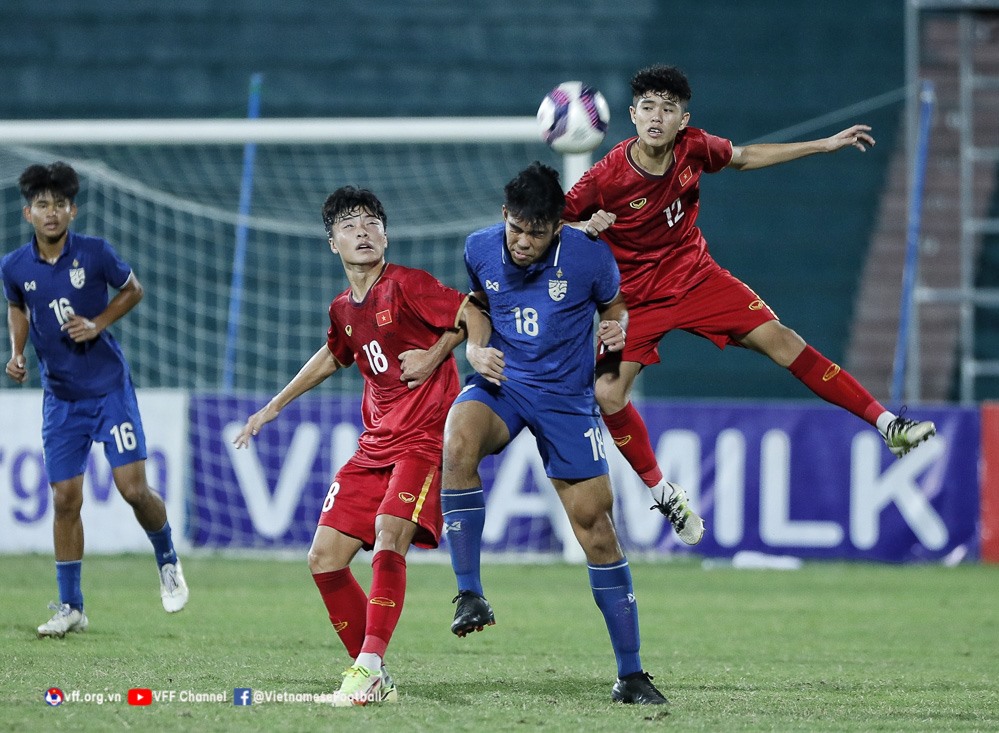 U17 Việt Nam kết thúc vòng bảng với vị trí dẫn đầu bảng F. Ảnh: VFF