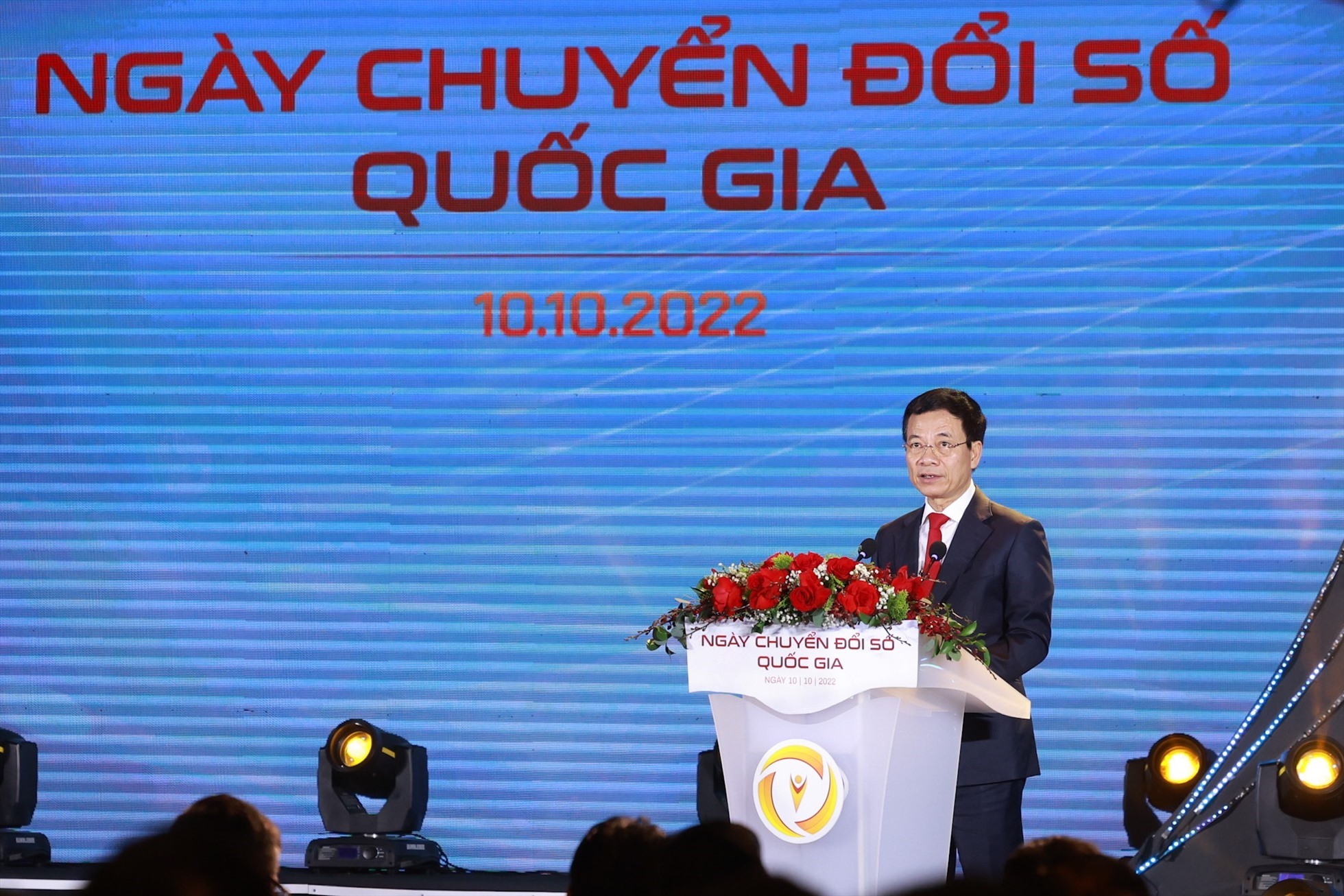 Bộ trưởng Nguyễn Mạnh Hùng phát biểu khai mạc. Ảnh: N.H