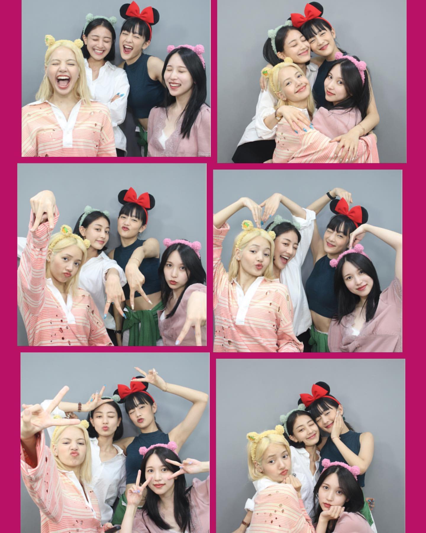 4 mảnh ghép hoàn hảo của 97-line bao gồm 2 thành viên Twice, trưởng nhóm Jihyo và Mina, Minnie của (G)I-dle và Lisa của Blackpink. Ảnh: Instagram