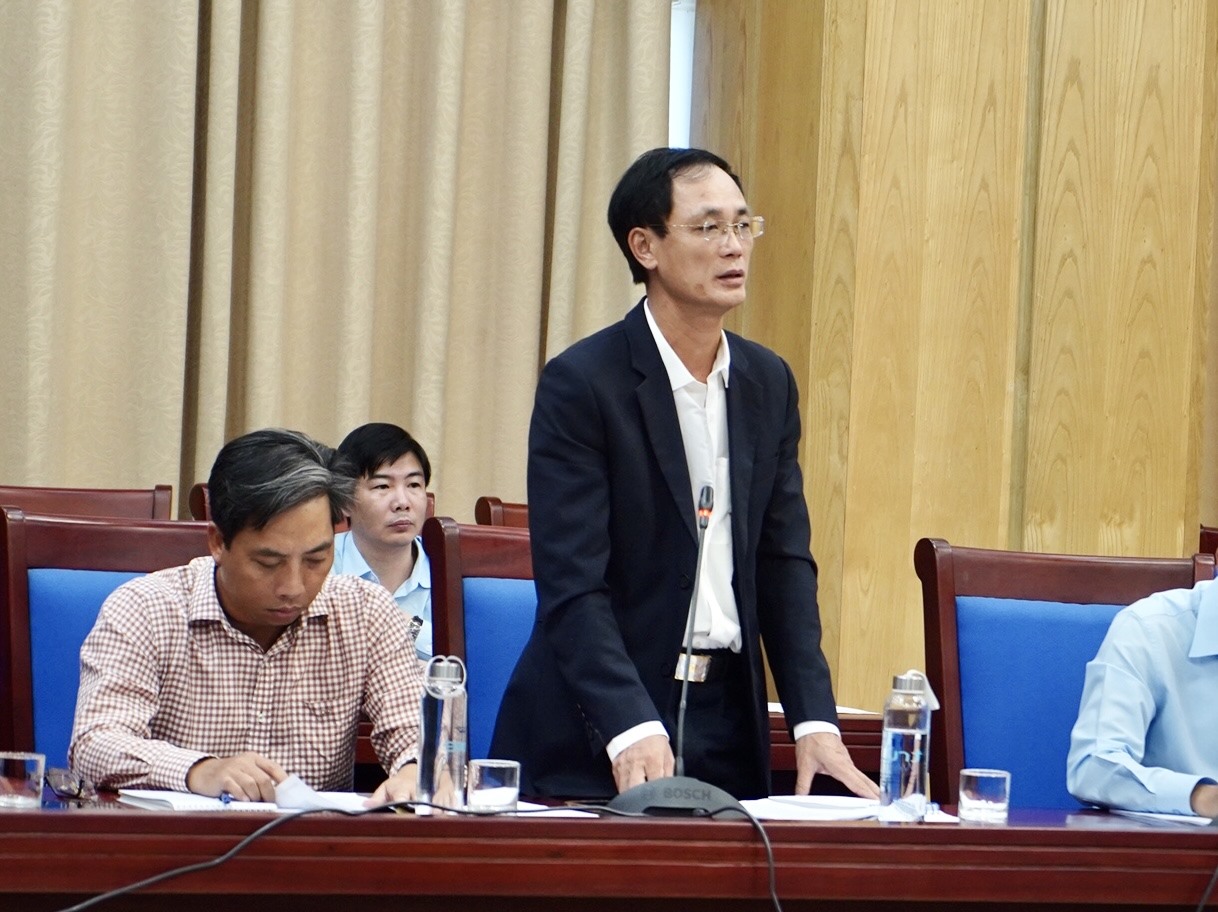 Ông Nguyễn Trường Giang, Giám đốc Sở kế hoạch & Đầu tư phát biểu tại buổi làm việc. Ảnh: Quỳnh Trang