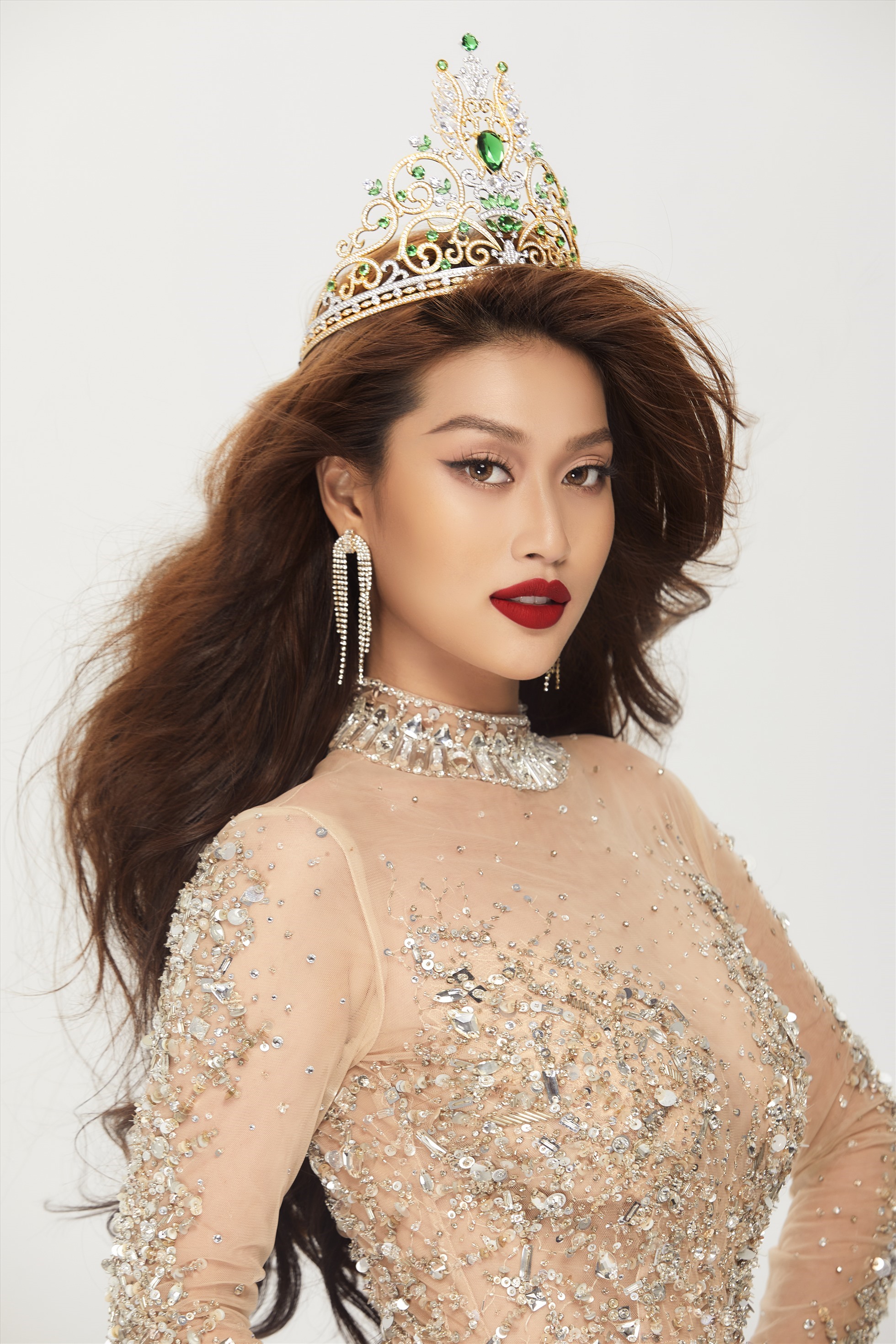 Hoa hậu Thiên Ân bị chê thiếu chuyên nghiệp trong phần thi áo tắm “Miss Grand International“. Ảnh: NVCC