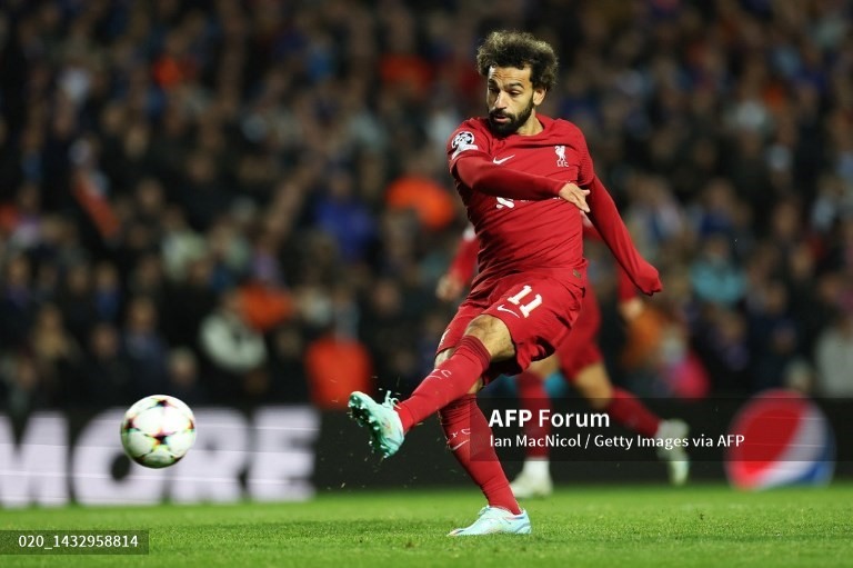 Mohamed Salah lập hat-trick quá nhanh và quá dễ dàng. Ảnh: AFP