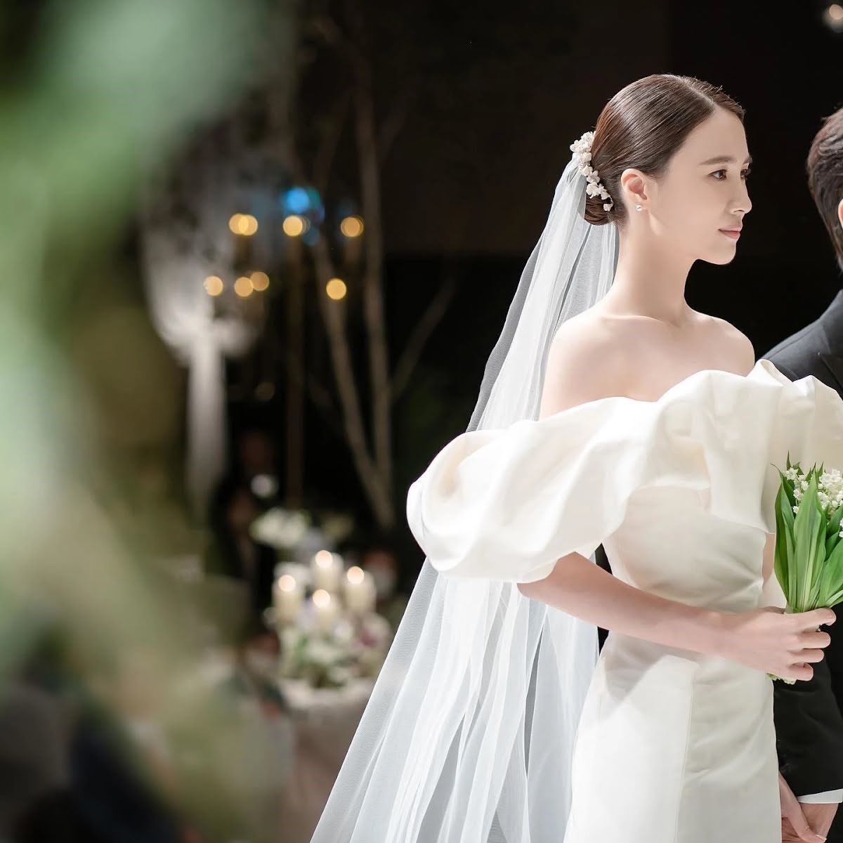 Một vài hình ảnh trong đám cưới xa hoa của Namgoong Min và Jin Ah Reum. Ảnh chụp màn hình
