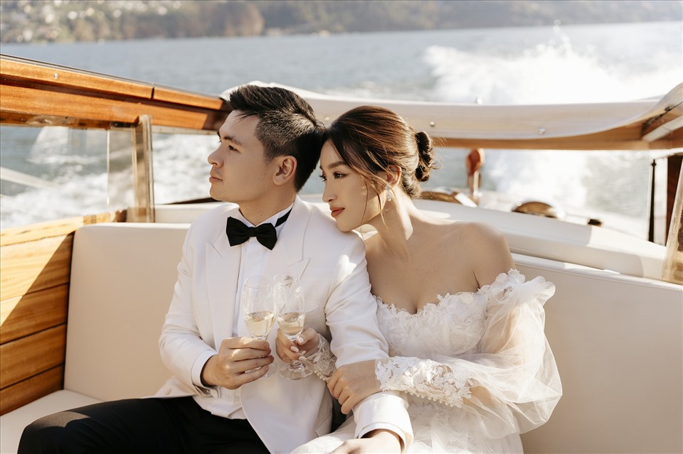 Hoa hậu Đỗ Mỹ Linh lần đầu công khai hình ảnh bên chồng sắp cưới - thiếu gia Đỗ Vinh Quang. Ảnh: NVCC