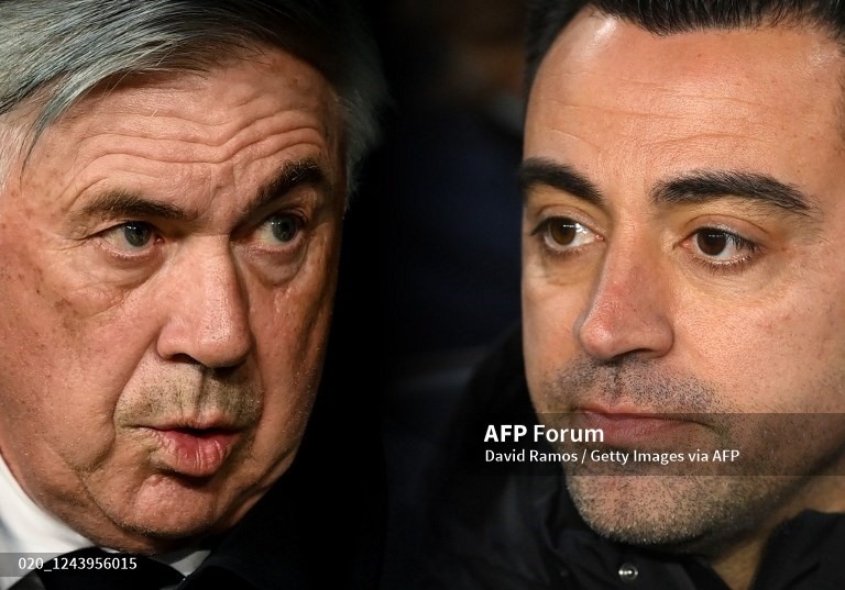 Ancelotti và Xavi sẽ đối đầu với nhau.  Ảnh: AFP