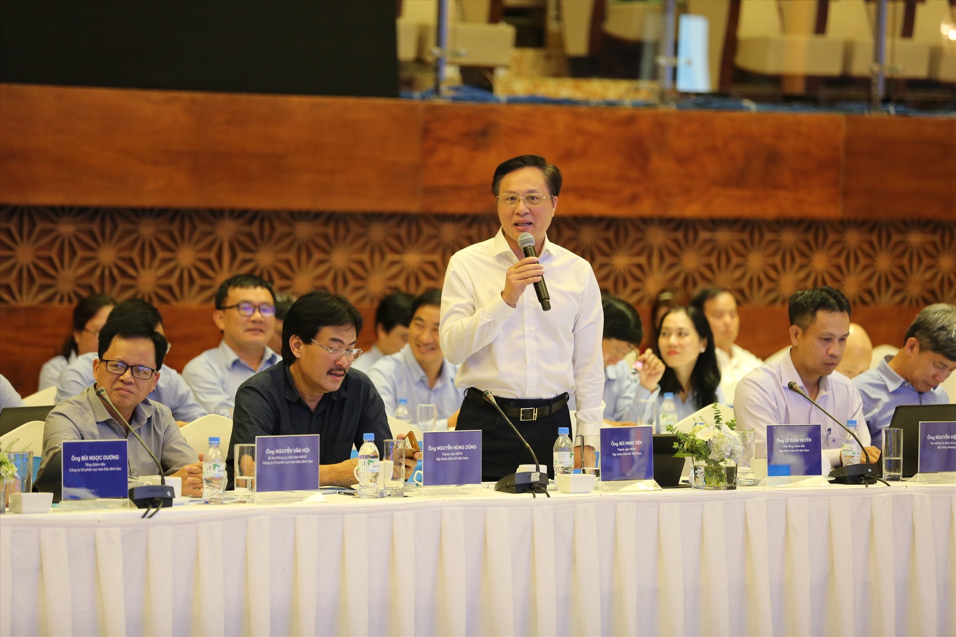 Thành viên HĐTV PVN Bùi Minh Tiến phát biểu tại Hội nghị
