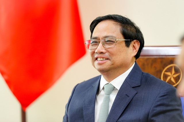 Thủ tướng Phạm Minh Chính đề nghị Australia tiếp tục hỗ trợ kỹ thuật và mở cửa thị trường hơn nữa cho hoa quả tươi và thủy sản của Việt Nam. Ảnh: VGP