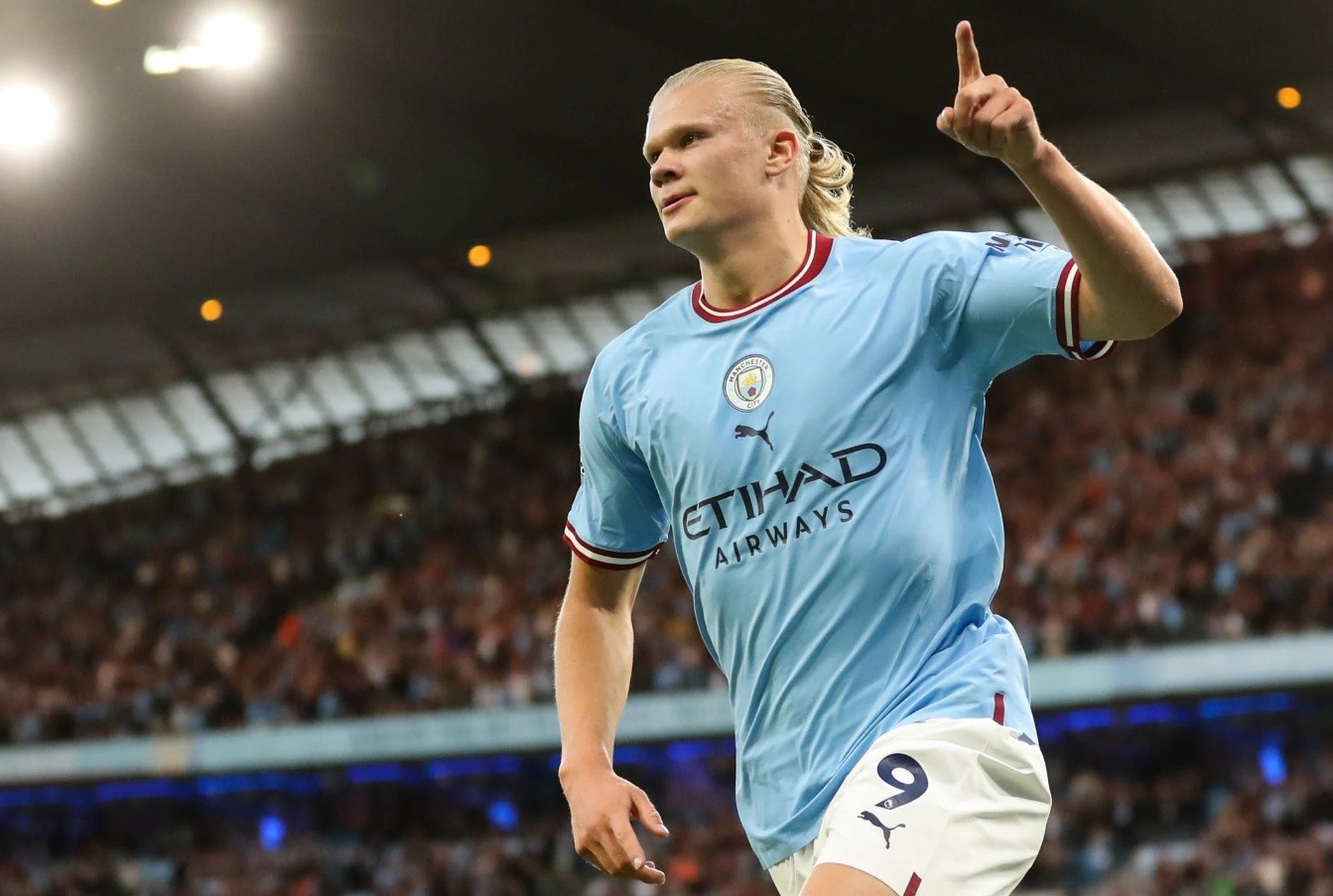 Haaland là thứ vũ khí đáng sợ nhất của Man City. Ảnh: AFP