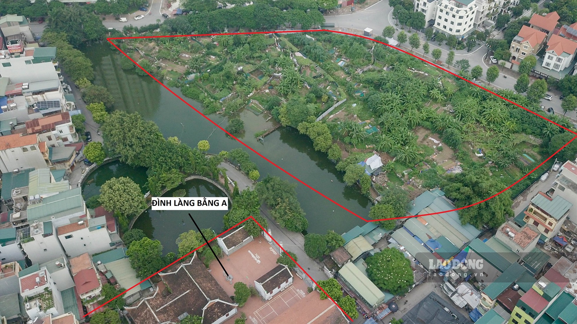 Khu đất tiếp giáp với đường Bùi Quốc Khải và ao đình làng Bằng A thuộc phường Hoàng Liệt được quy hoạch xây trường học theo quy hoạch phân khu H2-3.