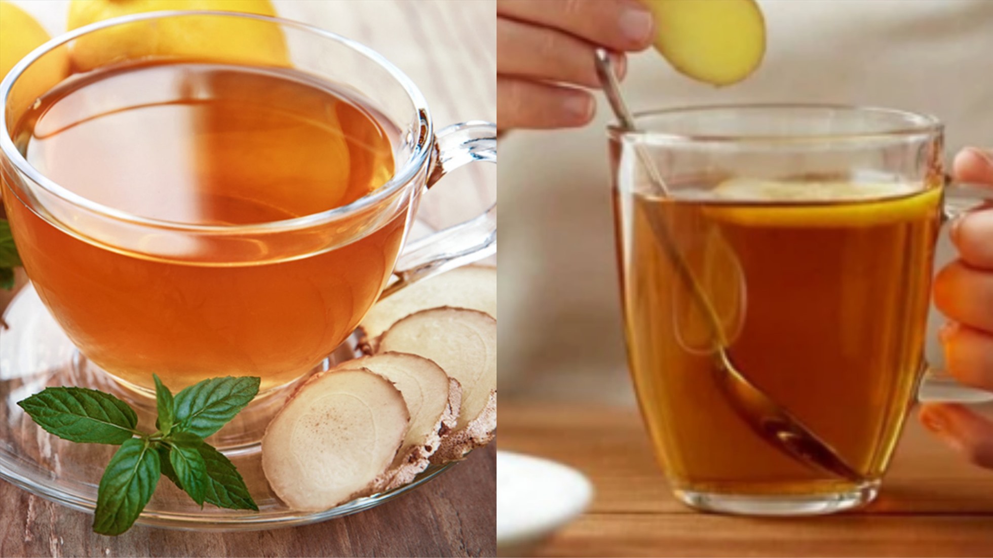 Ngoài giúp viêm khớp dạng thấp, trà gừng bạc hà còn giúp chống oxy hóa và giảm cân (Ảnh đồ họa: Hàn Lâm)