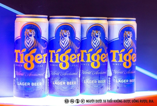 Tiger lon cao mới mang thiết kế sang trọng và hiện đại, đặc biệt 5 huy chương được khắc trên lon là bảo chứng cho chất lượng của bia Tiger