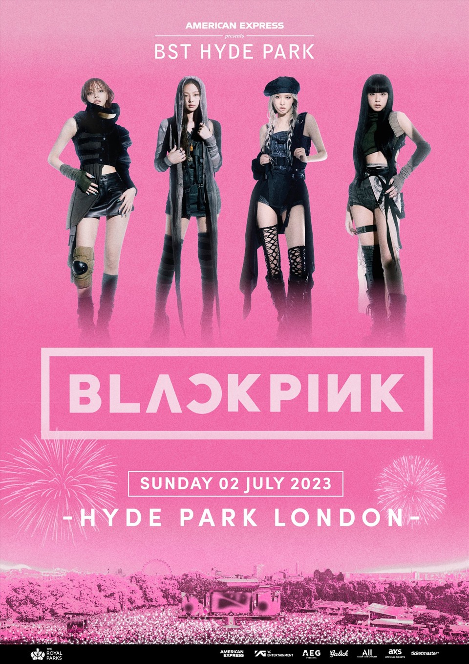 Blackpink là khách mời biểu diễn tại lễ hội âm nhạc lớn nhất nước Anh năm 2023. Ảnh: BTS