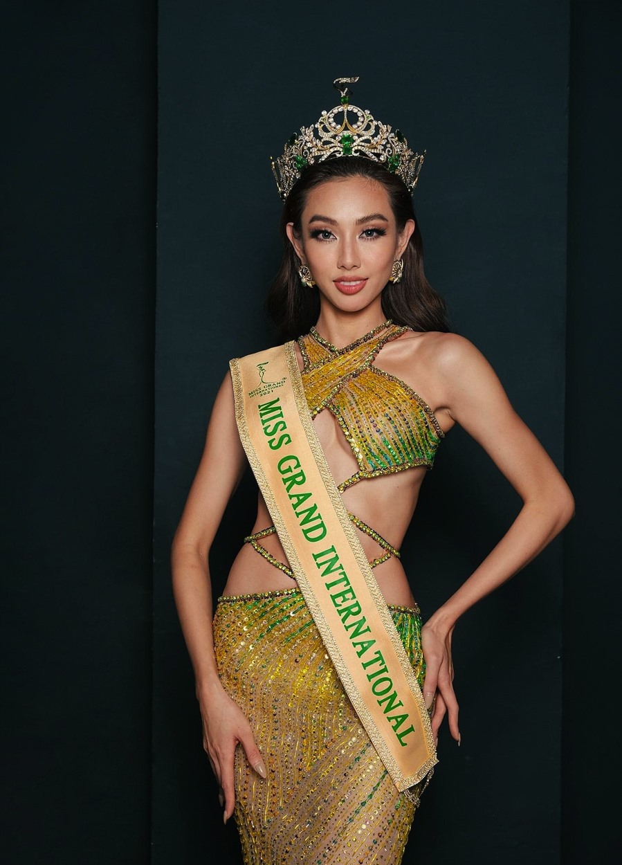Thuỳ Tiên đăng quang Miss Grand International 2021. Ảnh: MGI