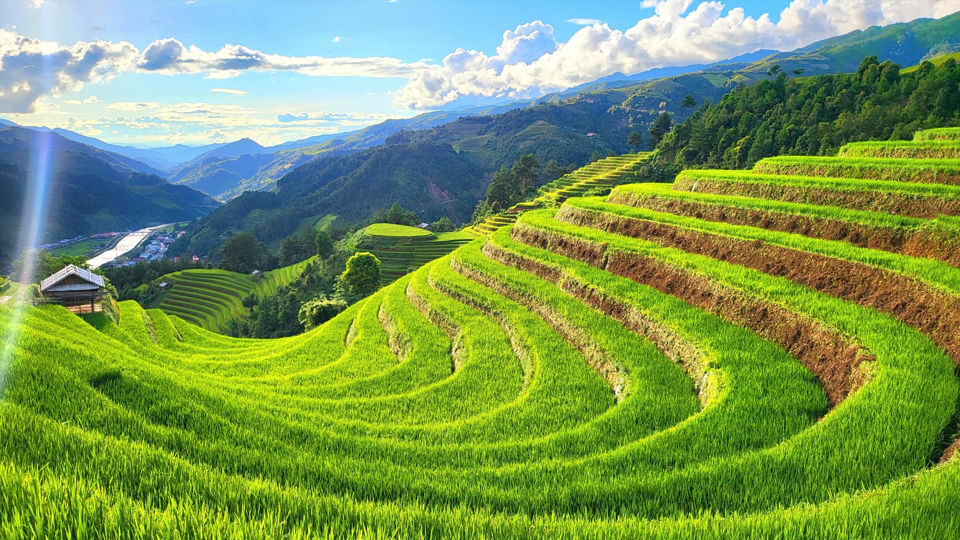 Dưới trời thu se se lạnh, phảng phất thơm mùi lúa mới… Ngoái nhìn về những thửa ruộng ở Mù Cang Chải có cảm giác như lạc chân vào cõi mơ, quên lối về.