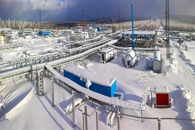 Cơ sở xử lý khí đốt tại mỏ Kovykta ở dông Siberia, Nga do Gazprom điều hành. Ảnh: Gazprom