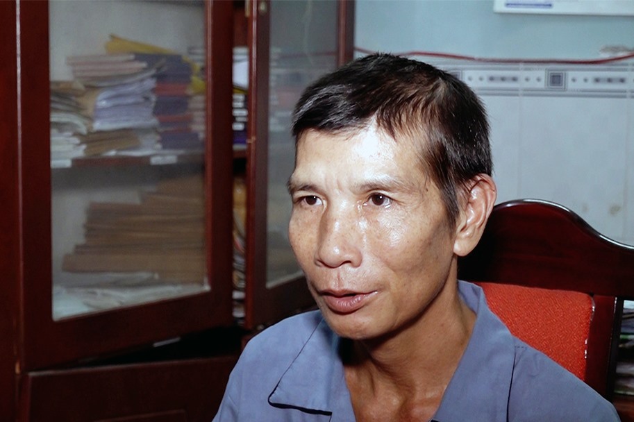 Hùng Thái Dương, đối tượng bị truy nã về tội cố ý gây thương tích, đã bị bắt sau khi trốn trại, giả người ăn xin. Ảnh: VT