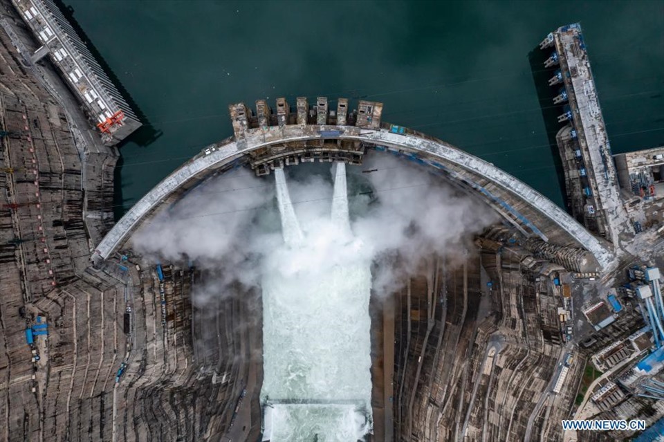 Bạch Hạc Than - nhà máy thủy điện lớn thứ 2 thế giới ở Trung Quốc sau đập Tam Hiệp. Ảnh: Tân Hoa xã