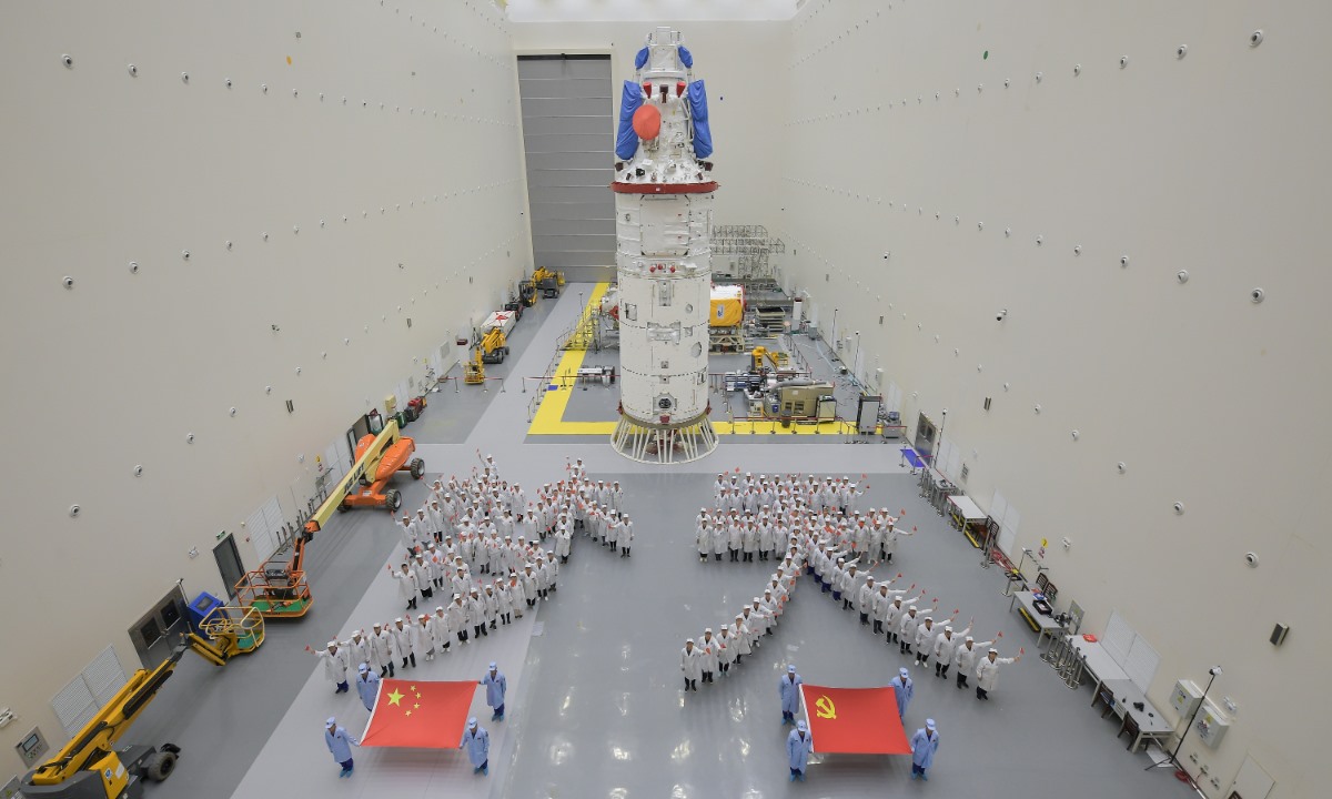 Module phòng thí nghiệm Mộng Thiên. Ảnh: Học viện Công nghệ Tàu vũ trụ Thượng Hải