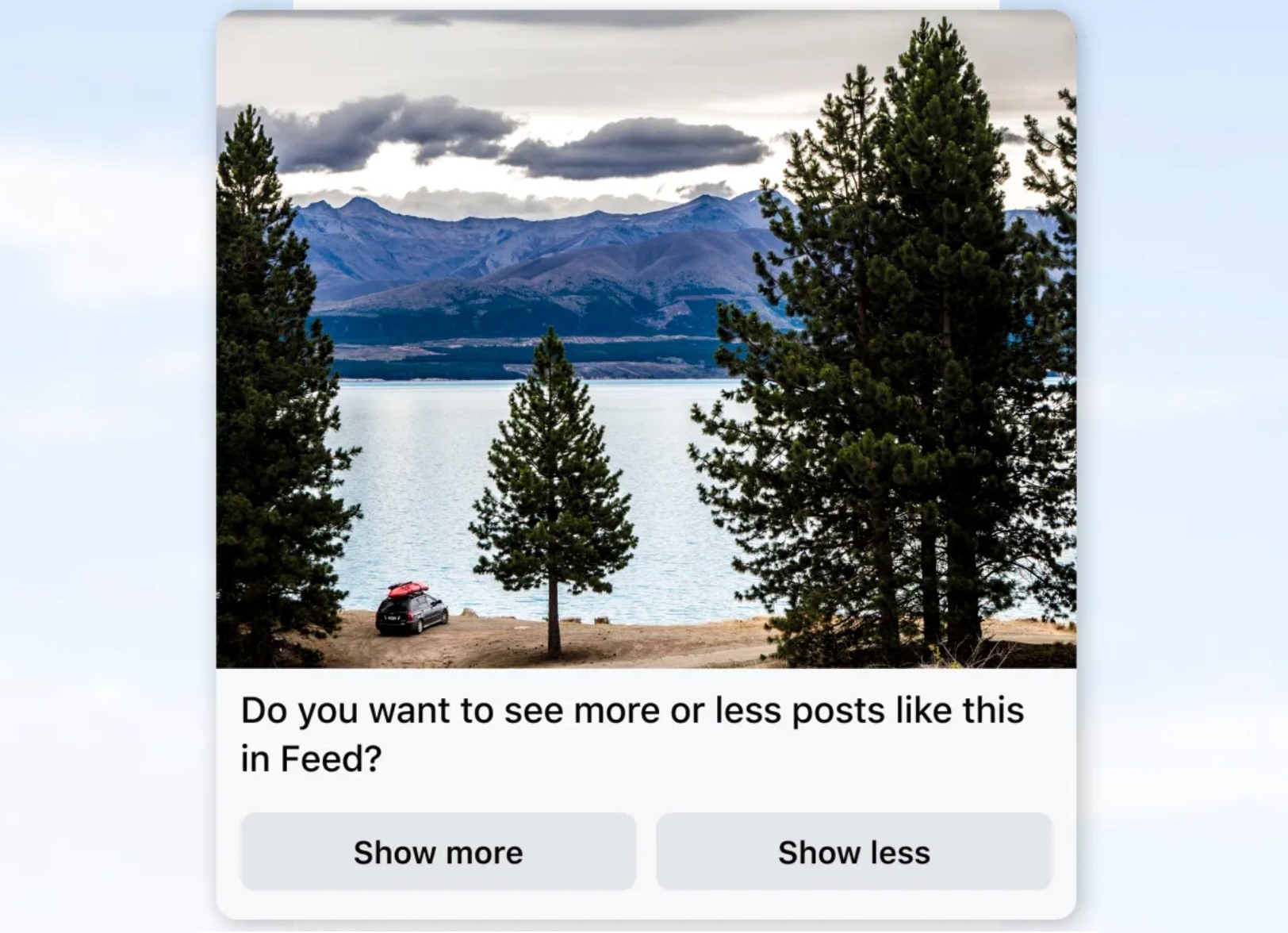 Facebook sẽ hỏi người dùng xem họ muốn thấy gì trên News Feed. Ảnh chụp màn hình