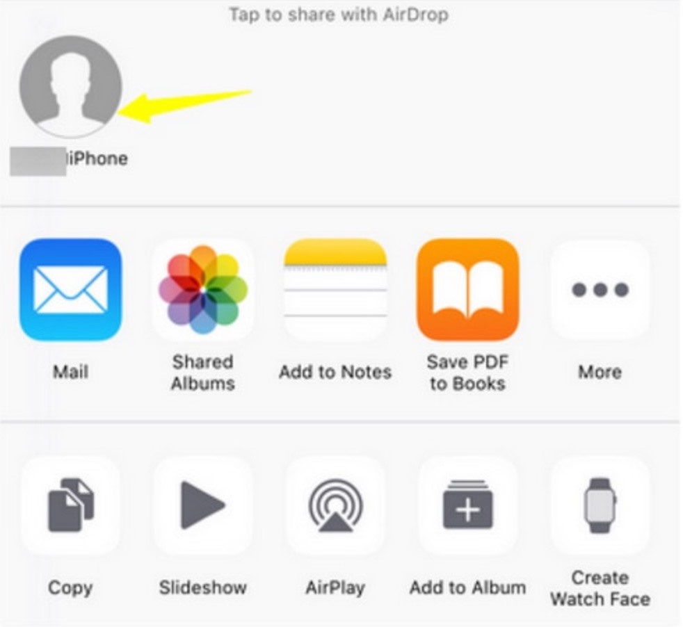 Ứng dụng của iPhone cũng có thể được chia sẻ qua Airdrop. Ảnh chụp màn hình