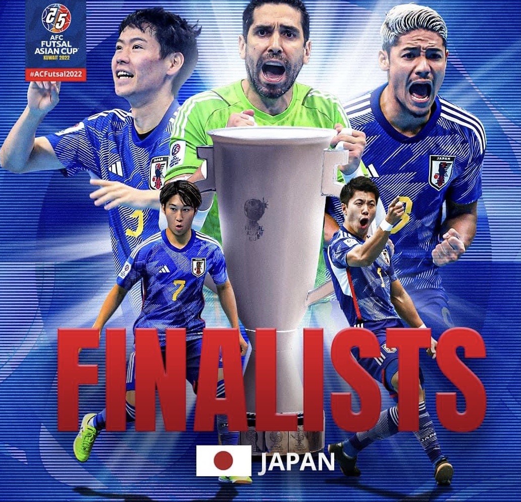 Nhật Bản có lần thứ 10 góp mặt tại trận chung kết futsal Châu Á 2022. Ảnh: AFC