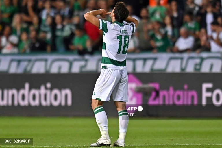 Omonia bất ngờ có bàn mở tỉ số trước Man United. Ảnh: AFP