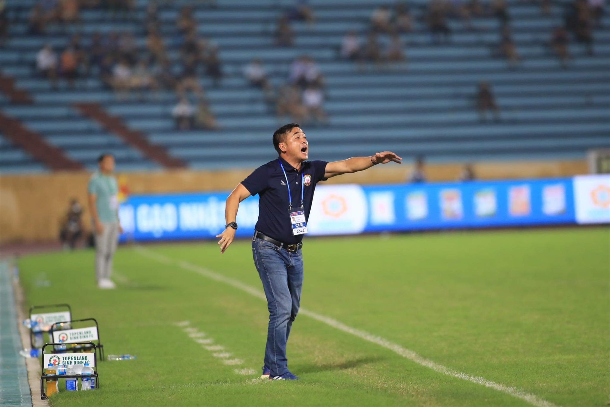 Đội bóng của huấn luyện viên Đức Thắng vươn lên vị trí thứ 2 sau chiến thắng 2-0 trước Nam Định. Ảnh: Đ.C