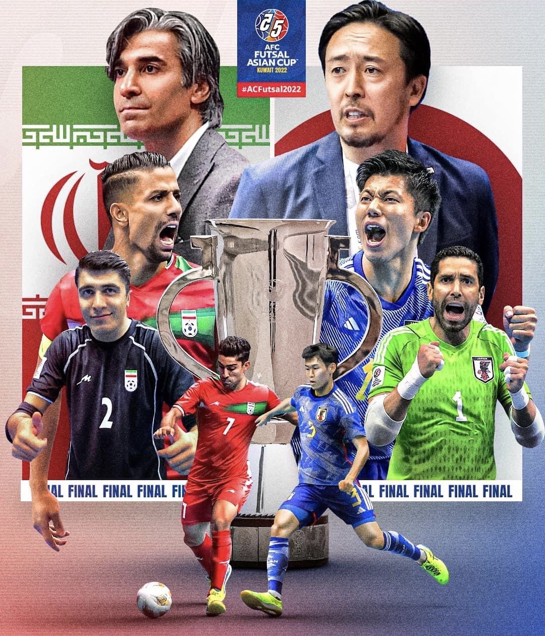 Đội tuyển futsal Nhật Bản quyết tâm trả món nợ cũ trước tuyển Iran. Ảnh: AFC