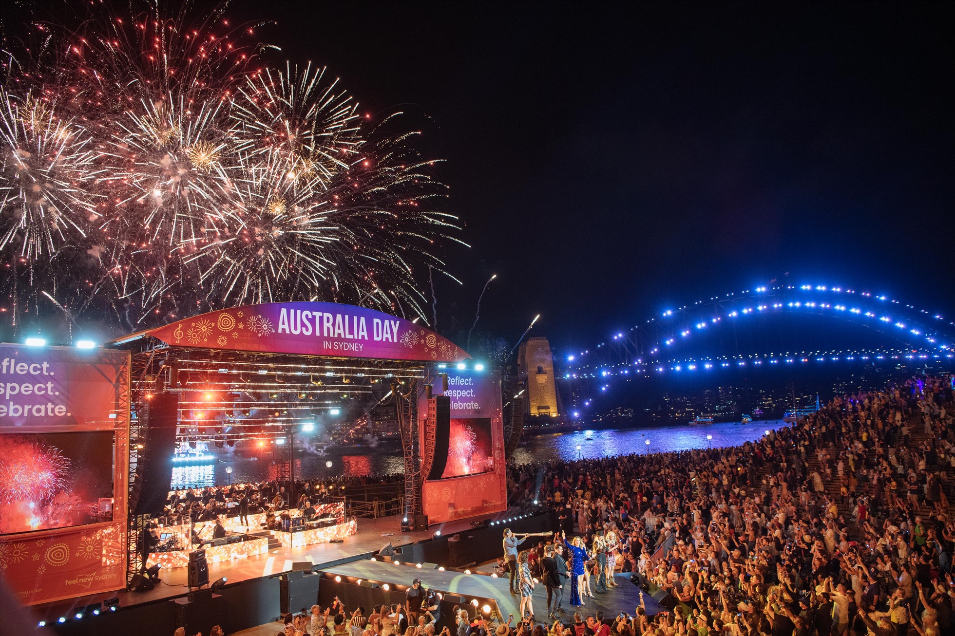 Ở Úc, các chương trình âm nhạc khác nhau được tính phí bản quyền âm nhạc ở mức khác nhau. Ảnh: Australia Day