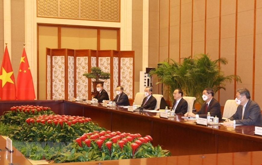 Thủ tướng Trung Quốc Lý Khắc Cường trong cuộc hội kiến. Ảnh: TTXVN