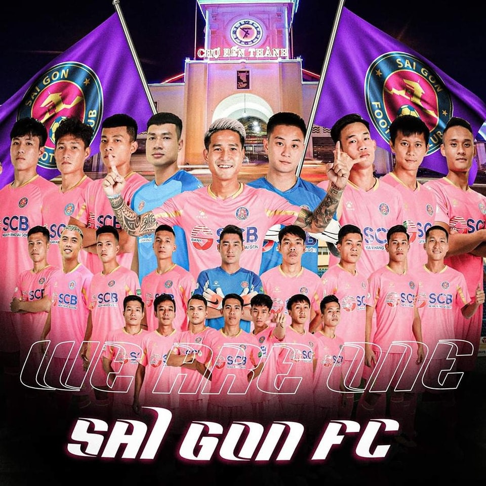 Tập thể Sài Gòn FC đồng loạt chia sẻ hình ảnh, quyết tâm thể hiện sự quyết tâm. Ảnh: FBNV