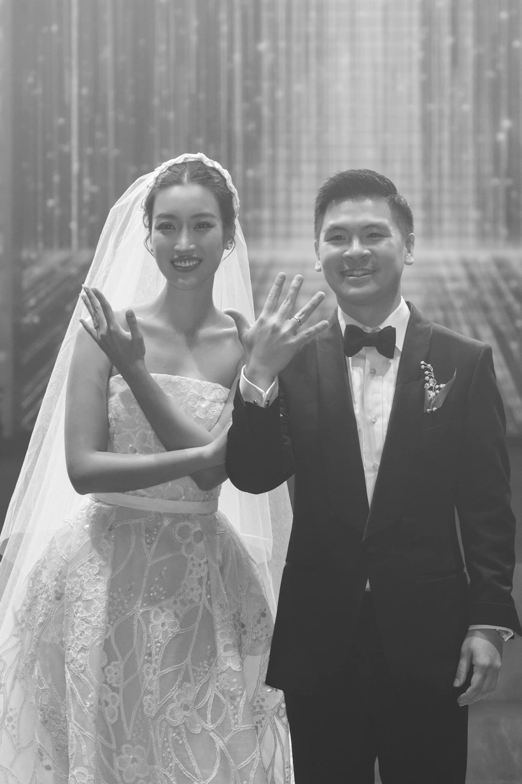 Hoa hậu Đỗ Mỹ Linh vvà chồng Đỗ Vinh Quang tổ chức đám cưới hoành tráng vào tháng 10 vừa qua. Ảnh: NVCC