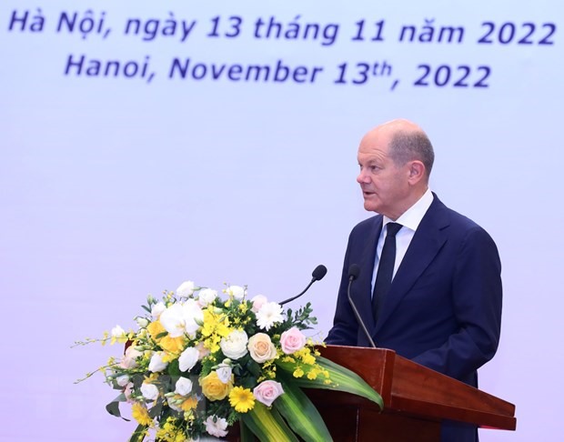Hội nghị bàn tròn doanh nghiệp Việt Nam-Đức diễn ra tối 13.11. Ảnh: TTXVN