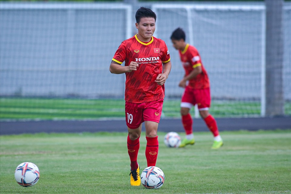 Tiền vệ Quang Hải bỏ lỡ 2 trận đấu giao hữu cùng tuyển Việt Nam trước thềm AFF Cup 2022. Ảnh: Thanh Vũ