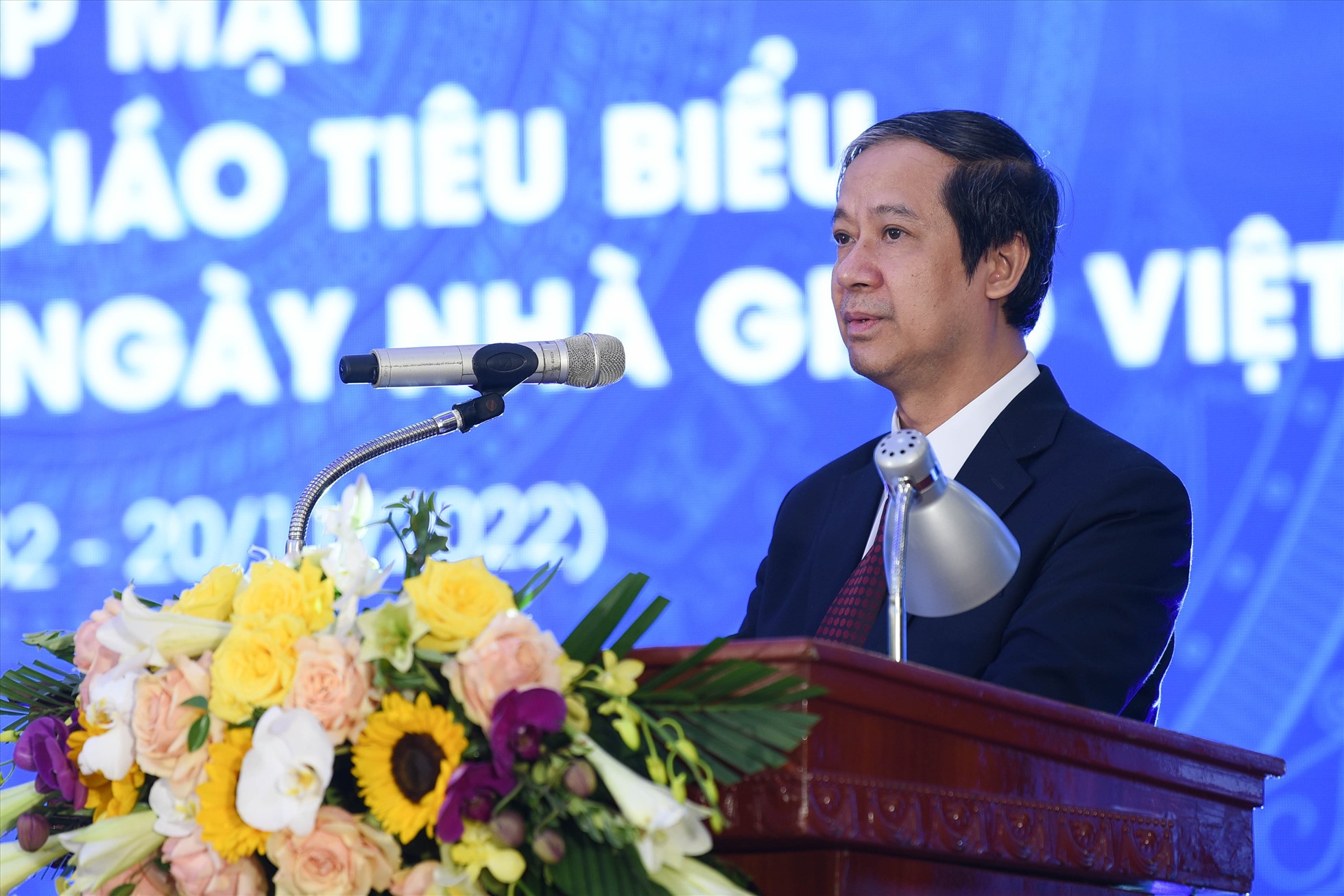 Bộ trưởng Nguyễn Kim Sơn phát biểu tại cuộc gặp gỡ. Ảnh: Thế Đại