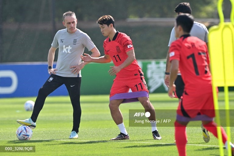 Huấn luyện viên Paulo Bento cần tìm phương án hỗ trợ Son Heung-Min. Ảnh: AFP